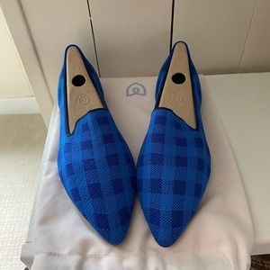 Brand New Rothy’s Lazuli Gingham Pointed Loafers